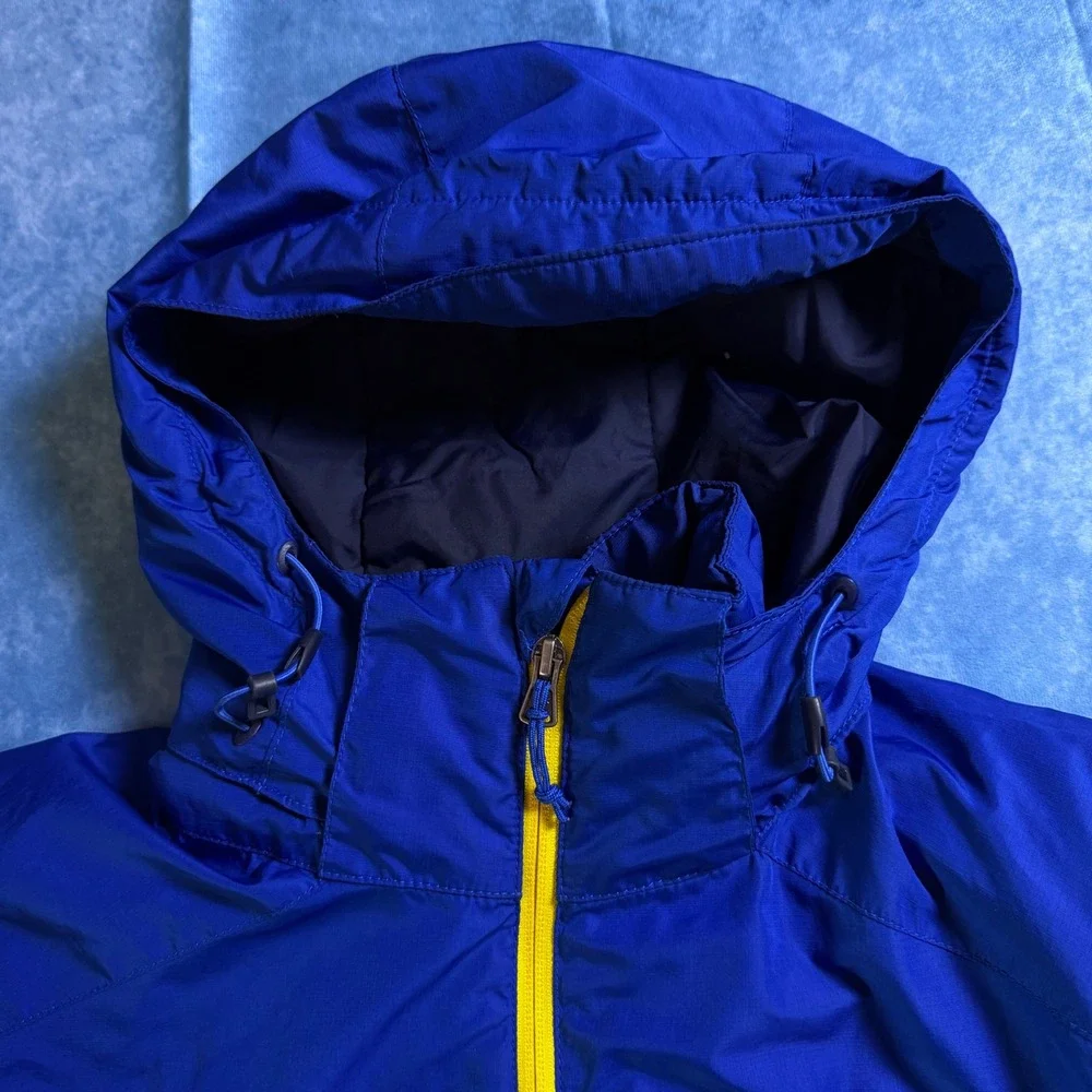 Columbia Hooded Jacket Blue Removable Hood Full Zip Hiking Men's S